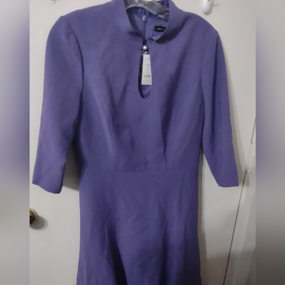 Elegant Purple Women's Dress - Picture 2 of 3